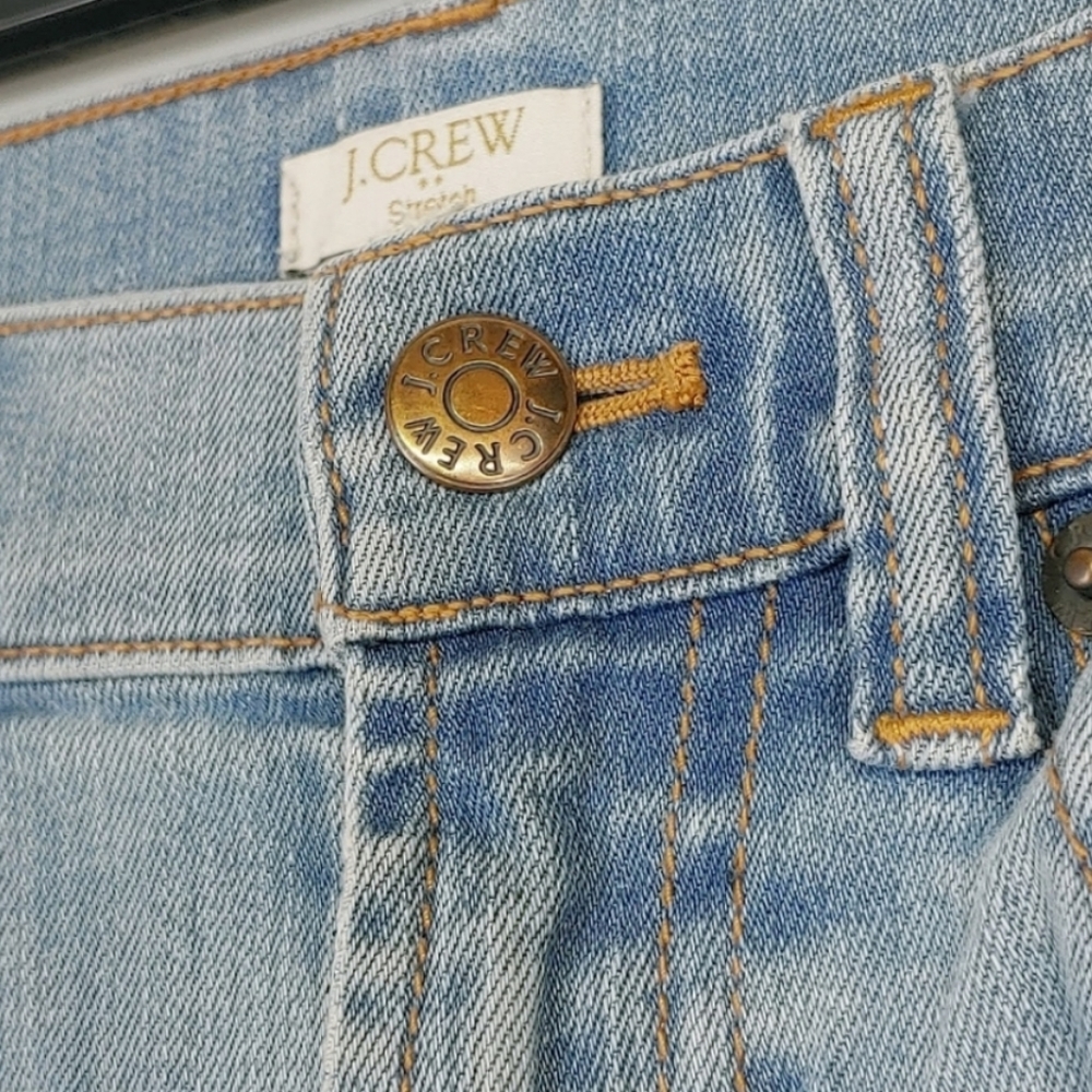 J.Crew Factory Mid Rise Stretch Skinny Jeans Blue Size - Picture 5 of 6
